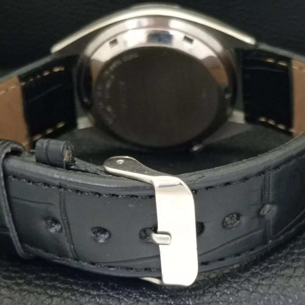Vintage 1973 Seiko Automatic Mens Silver Watch W/daydate & Gold accents